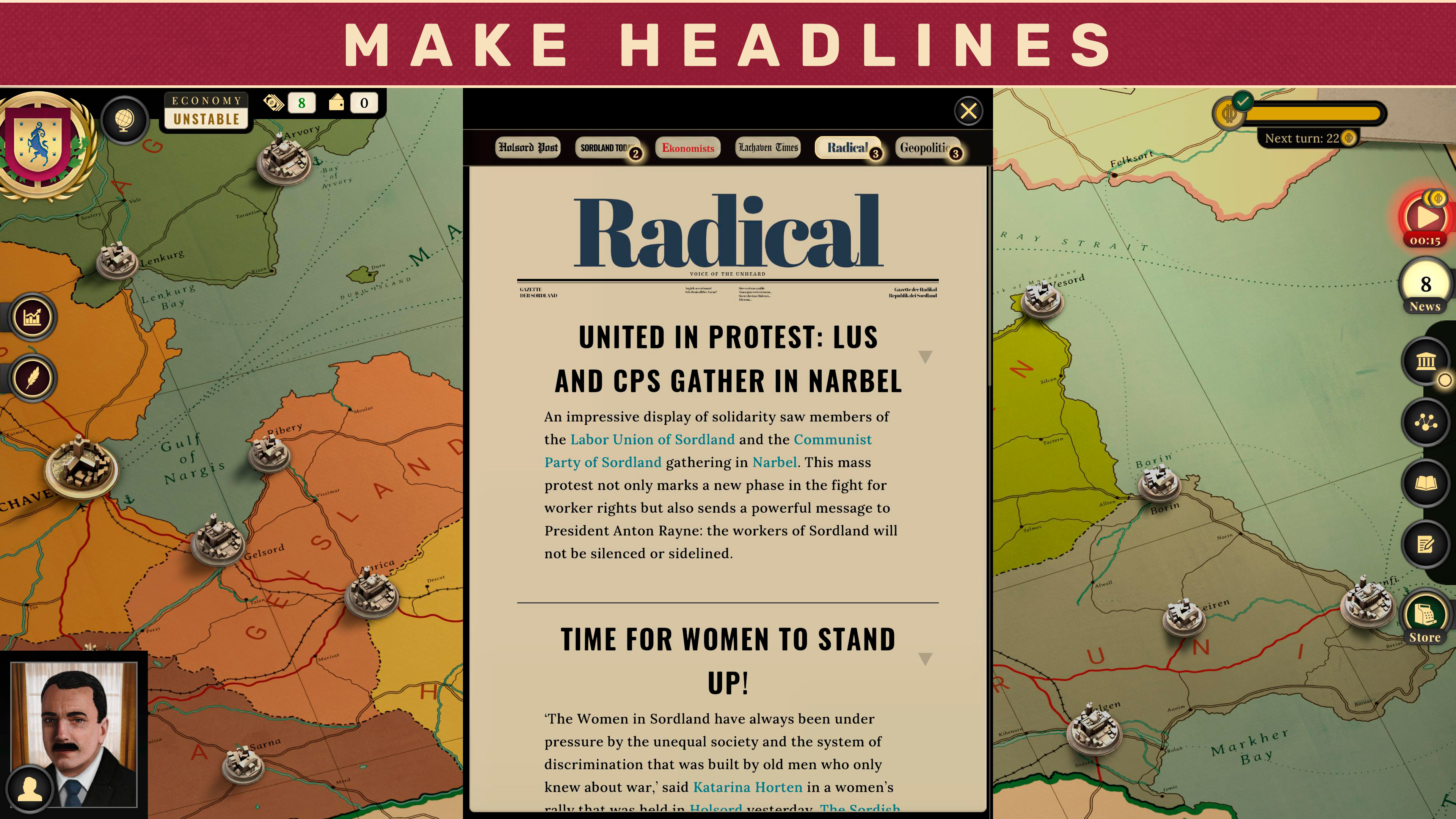 Suzerain Game Screenshot