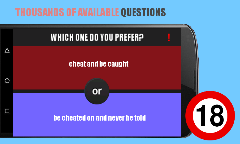 Would You Rather 18+ Game Screenshot