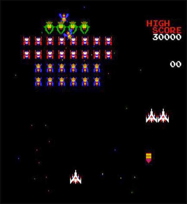 Screenshot of Galaga, Arcade