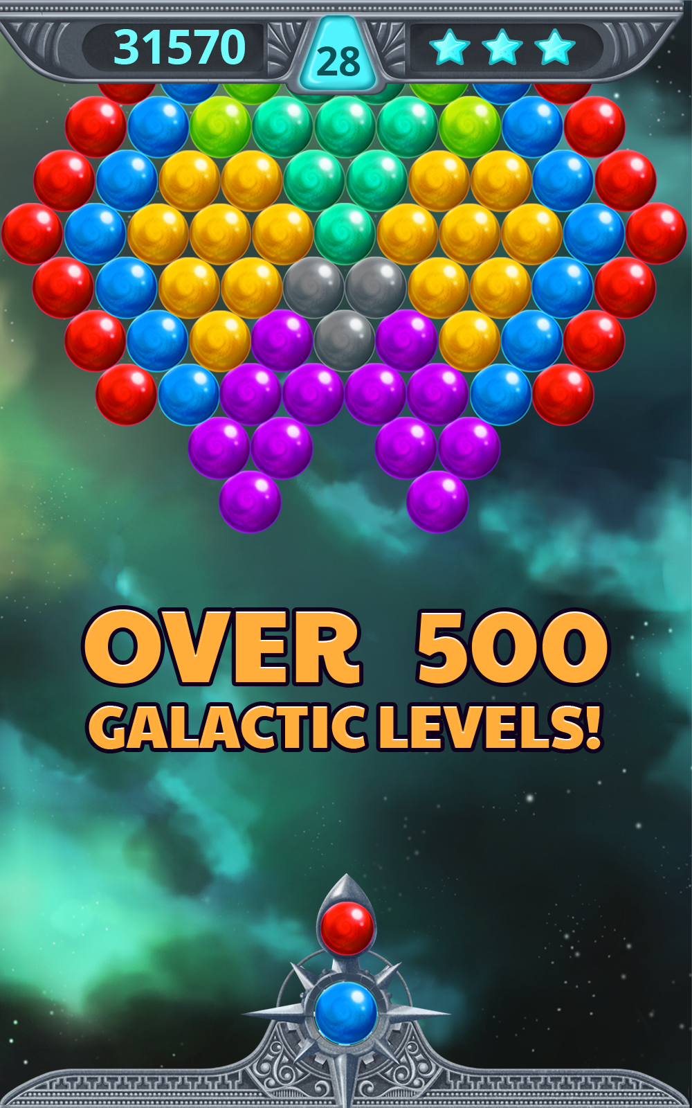 Bubble Shooter Space ゲームのスクリーンショット