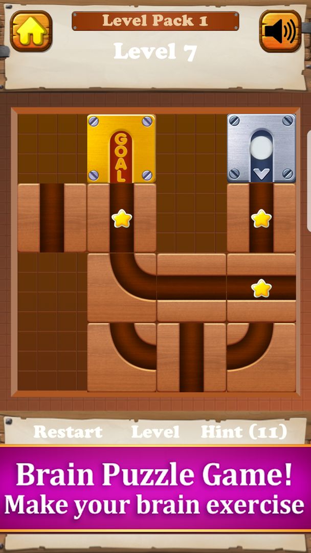 Screenshot of Roll a Ball: Free Puzzle Unlock Wood Block Game