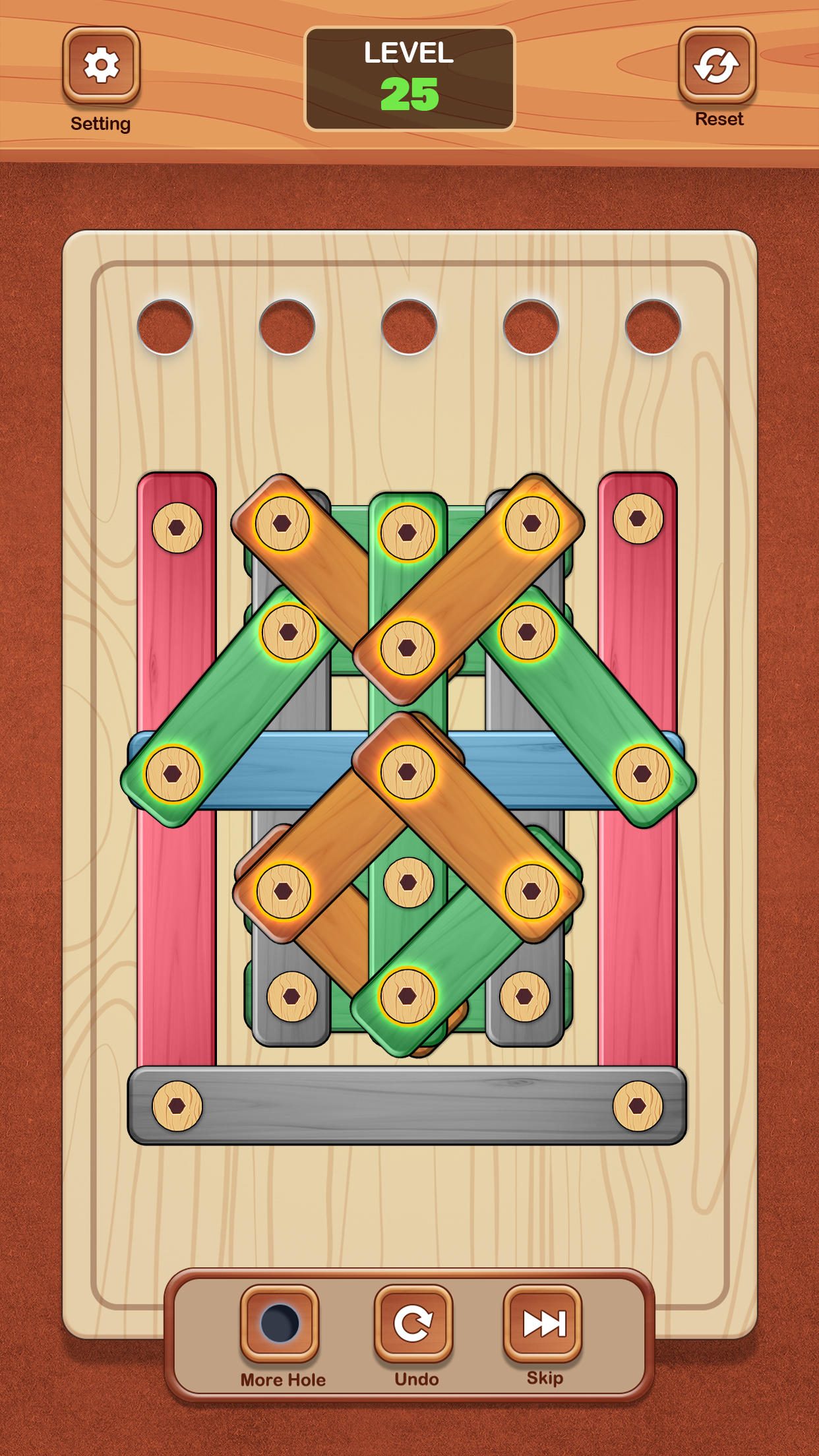 Screw Wood Puzzle Nuts n Bolts Game Screenshot