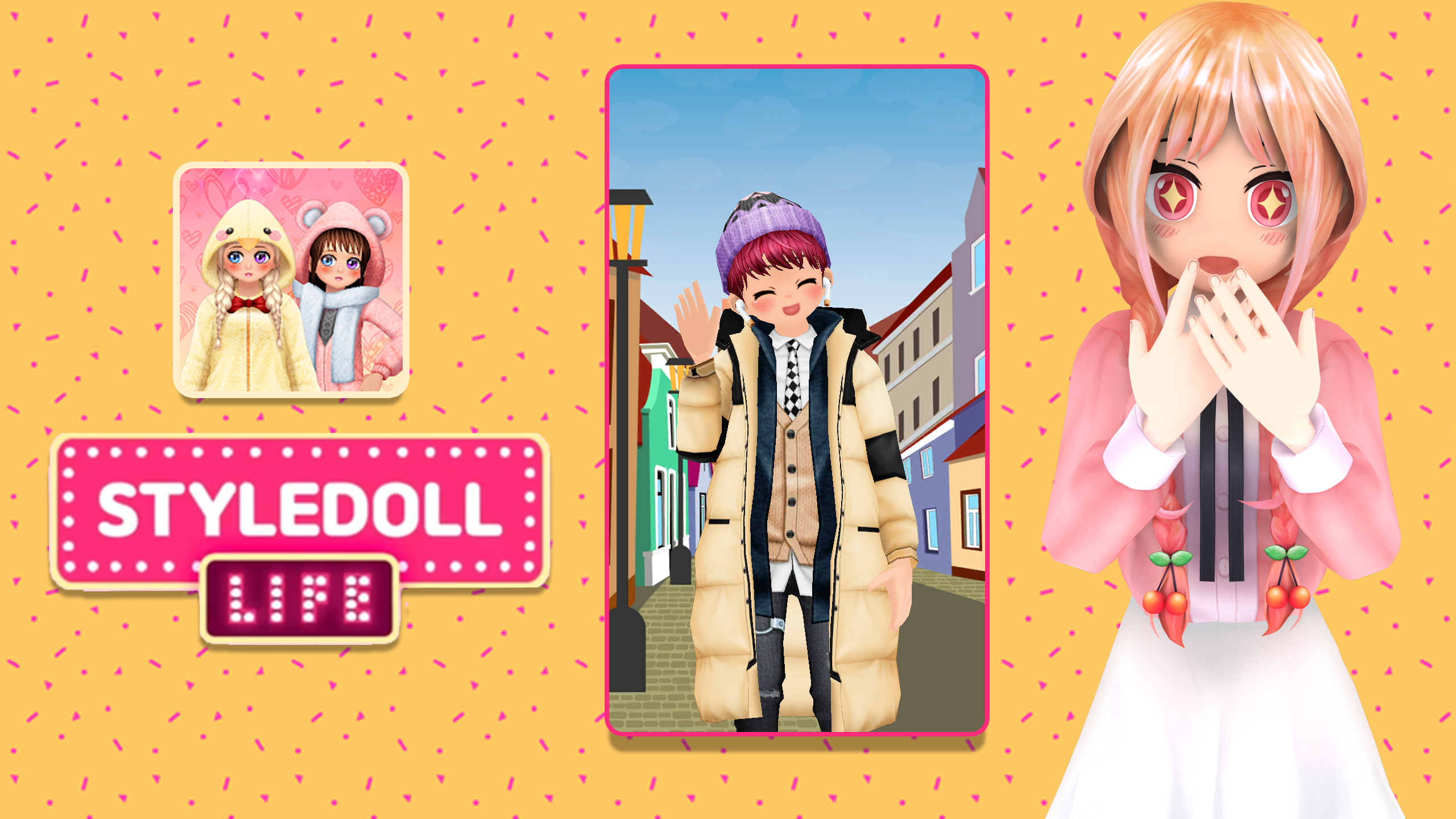 Captura de Tela do Jogo Styledoll Life:3D Avatar maker