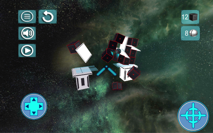 Shoot down the cubes 3D - Space Ball Shooter Game Screenshot