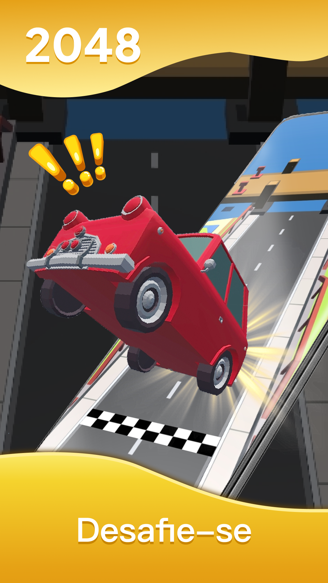 Captura de Tela do Jogo 2048 Merge Cars