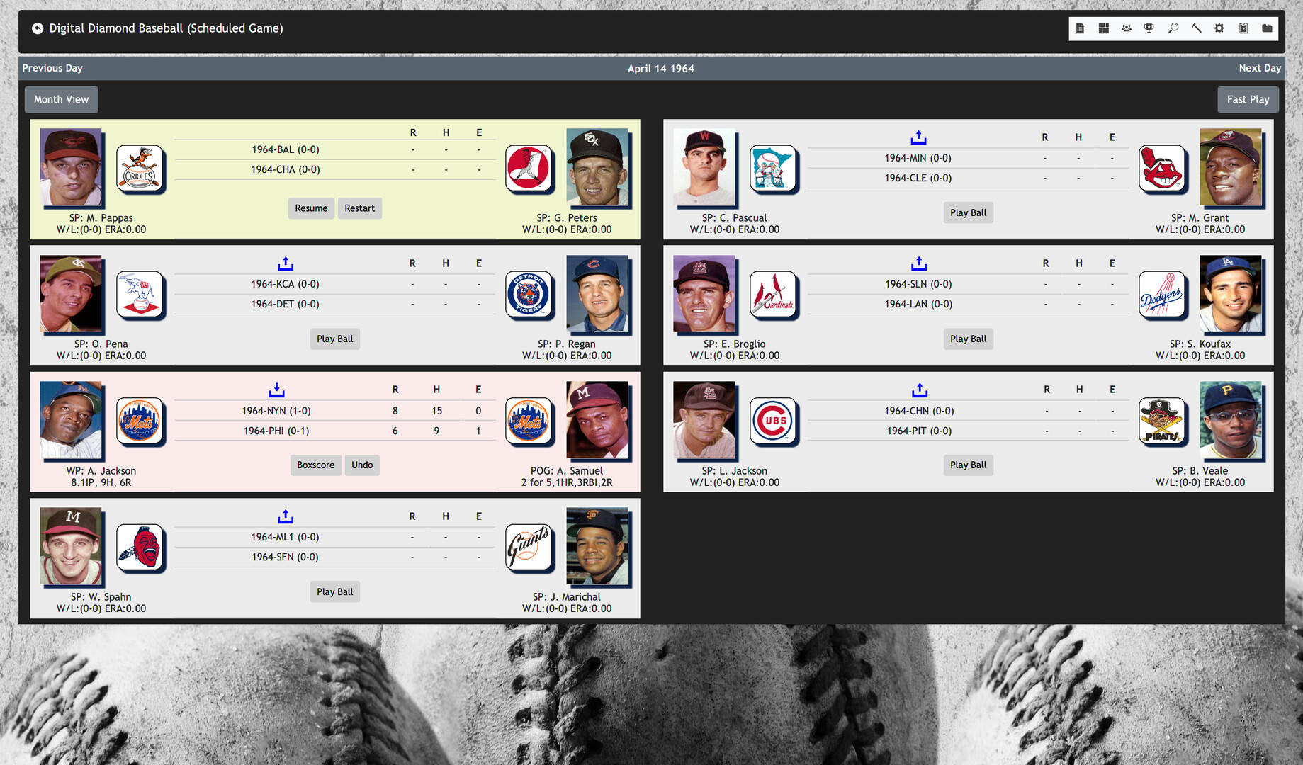 Digital Diamond Baseball V12 게임 스크린 샷