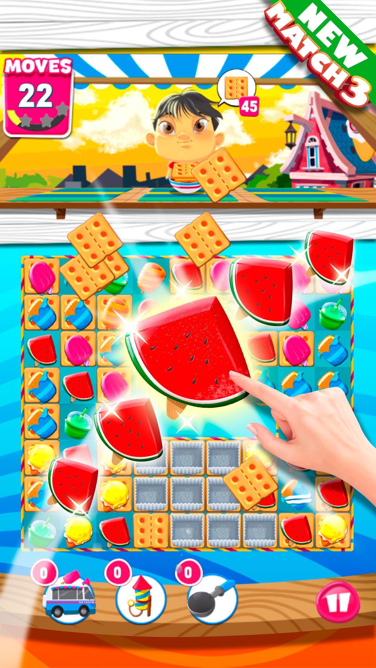 Screenshot 1 of Jogo de quebra-cabeça de combinar 3 sorvetes 2.4