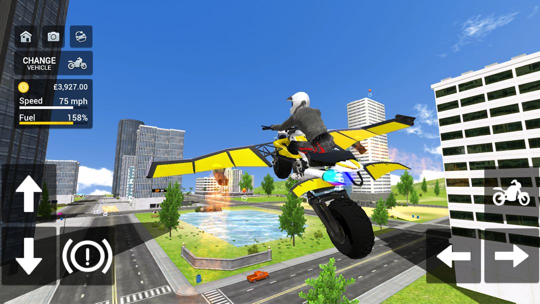 Flying Motorbike Simulator ภาพหน้าจอเกม