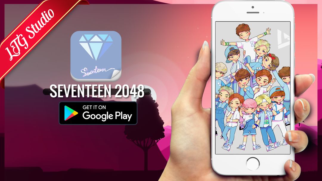 Screenshot of 2048 Seventeen KPop Game