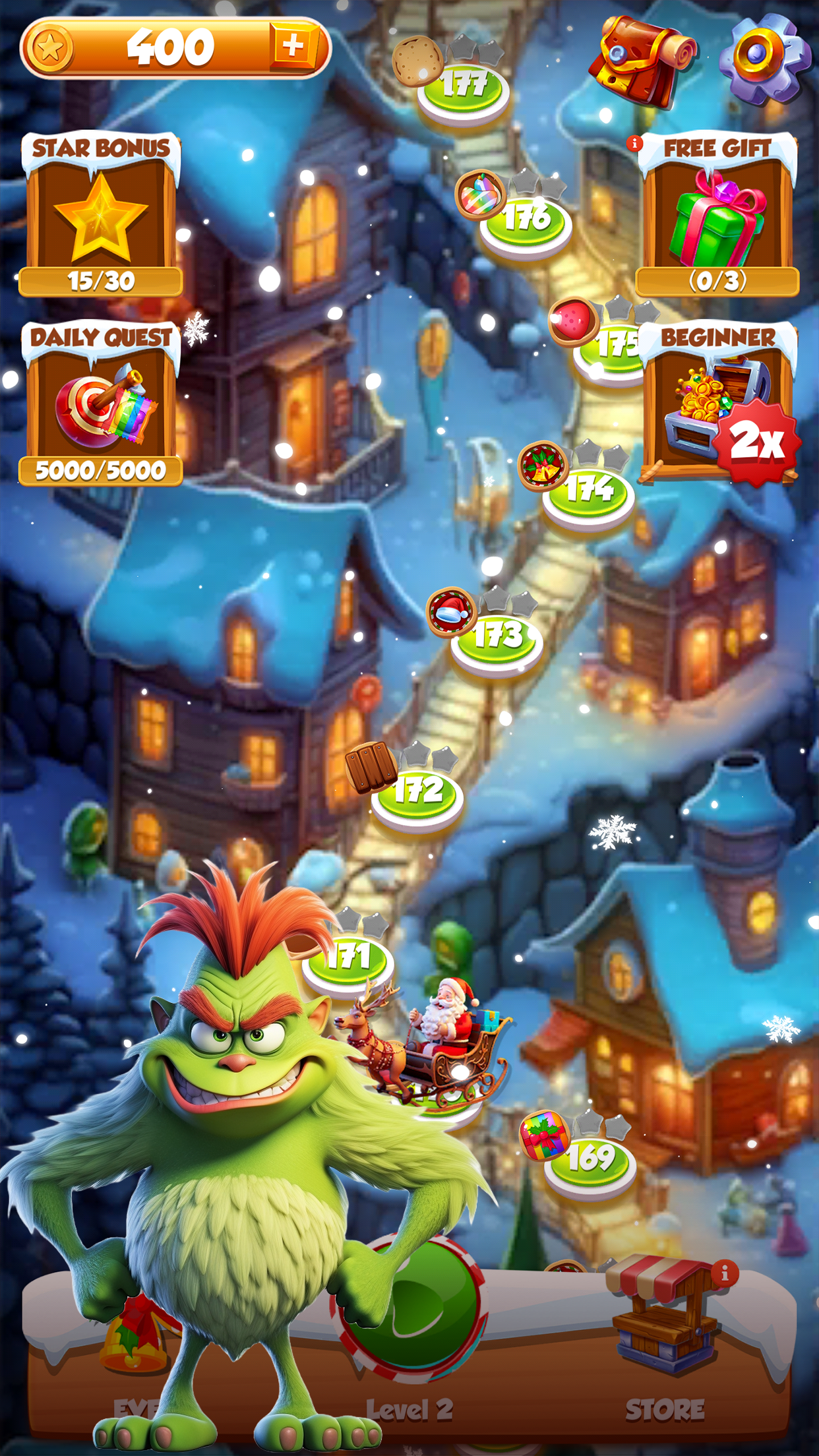 Christmas Magic: Match 3 Game Game Screenshot