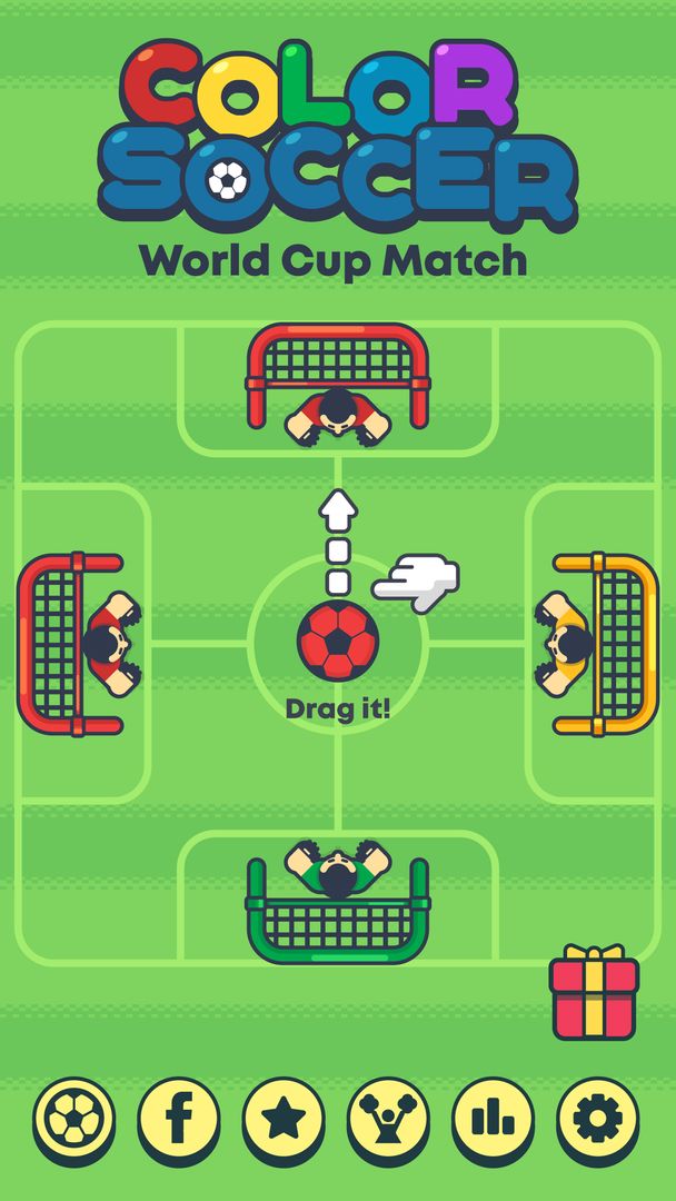 Screenshot of Color Soccer - World Cup Match
