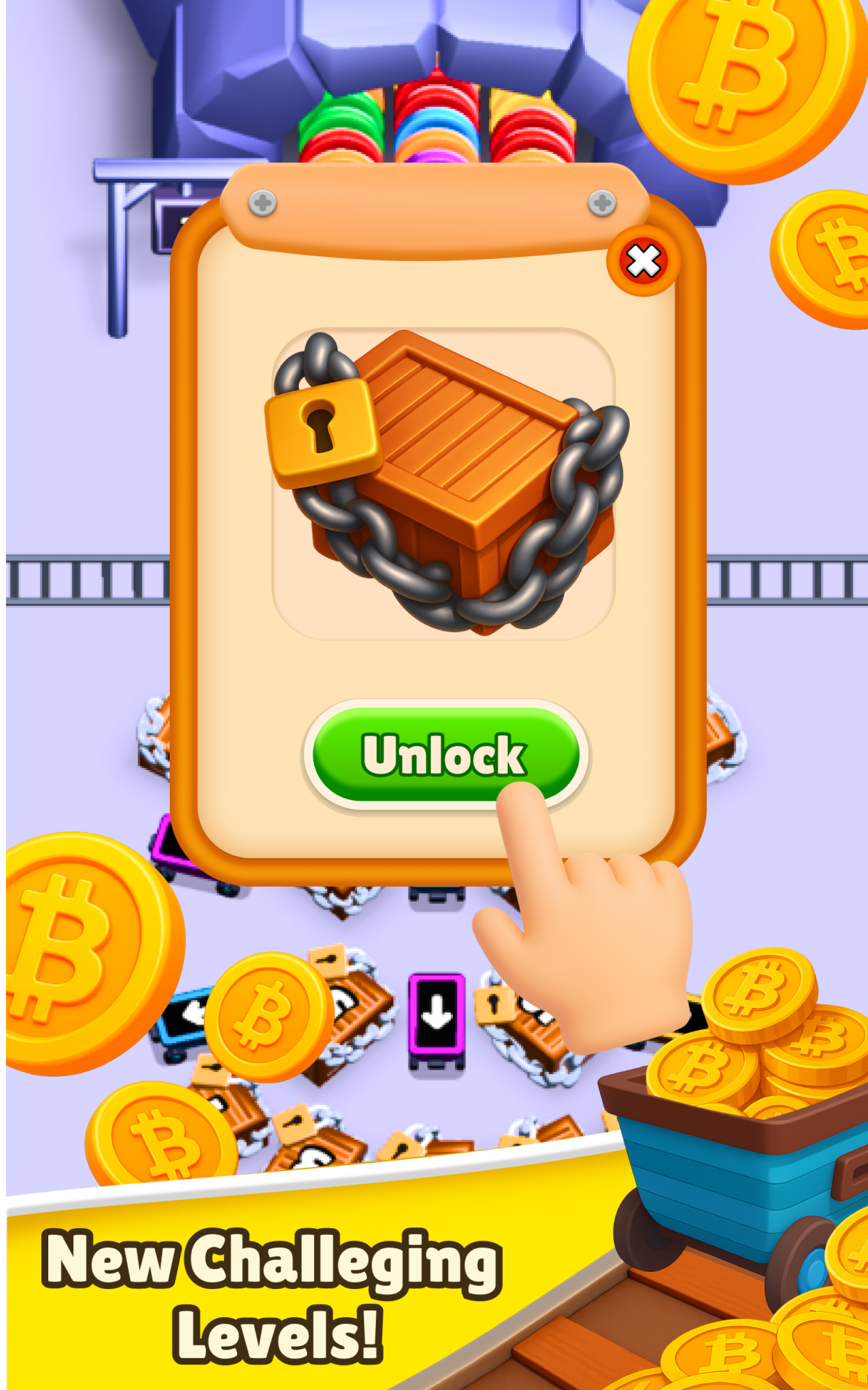 Bitcoin Sort Frenzy Game Screenshot