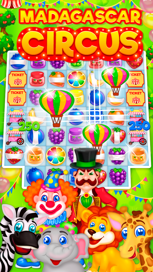Madagascar Circus: Match 3 Game Screenshot