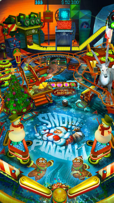 Snow Pinball: Santa's Christmas Factory! Game Screenshot