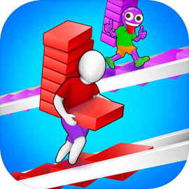 Bridge Run: Stairs Race Build - Cross Game