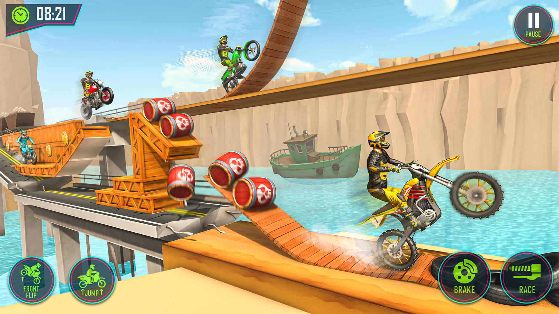 Screenshot of Bike Racing: 3D Bike Stunts