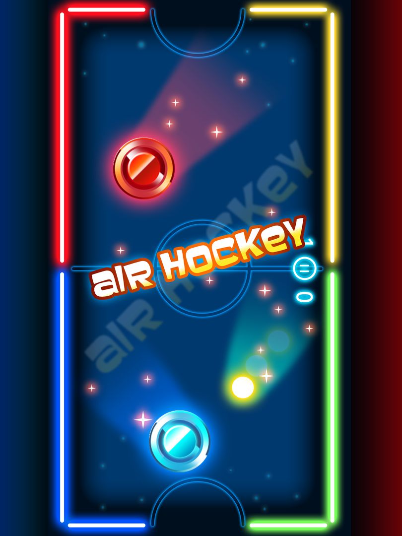 Screenshot of Neon Air Hockey - Extreme A.I. Championship
