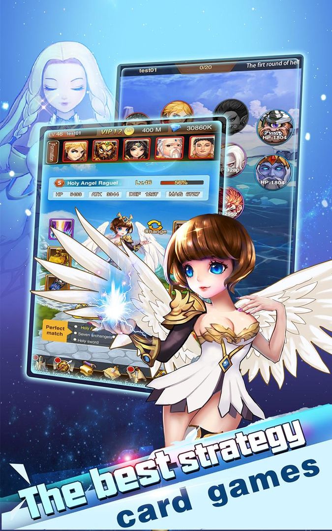 Screenshot of Attack! Angels -best card game