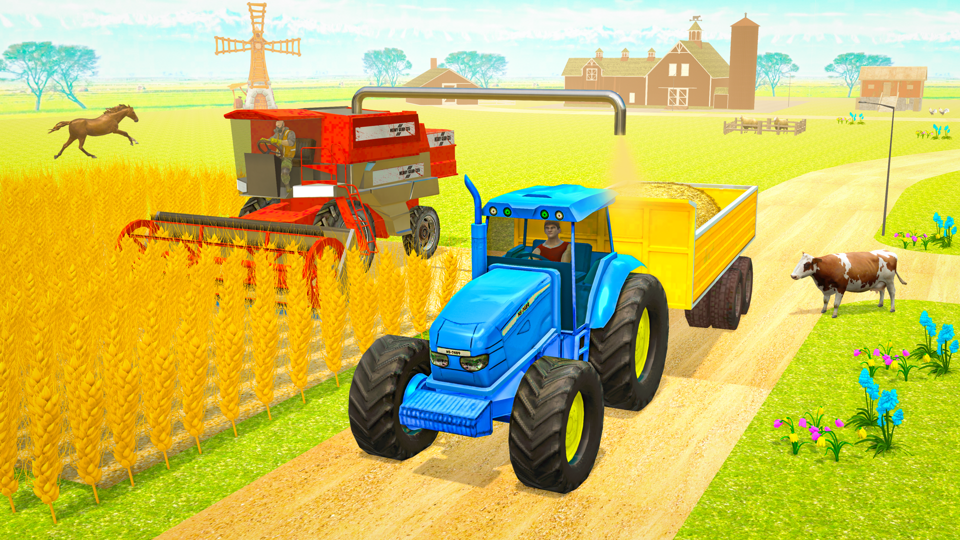 Screenshot 1 of 농장 트랙터 운전 시뮬레이터 1.1