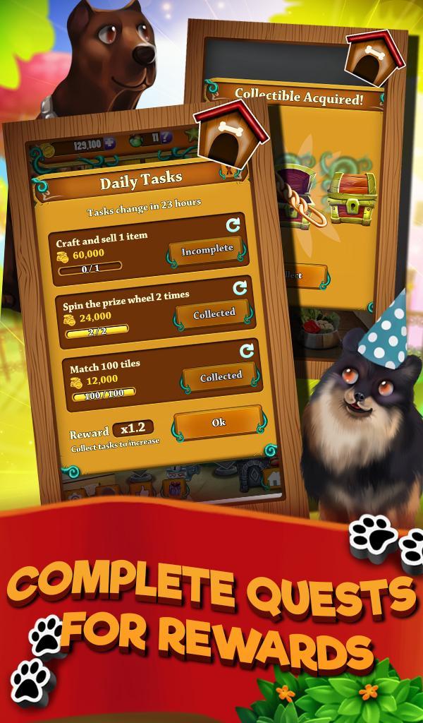 Cuplikan Layar Game Match 3 Puppy Land - Matching 