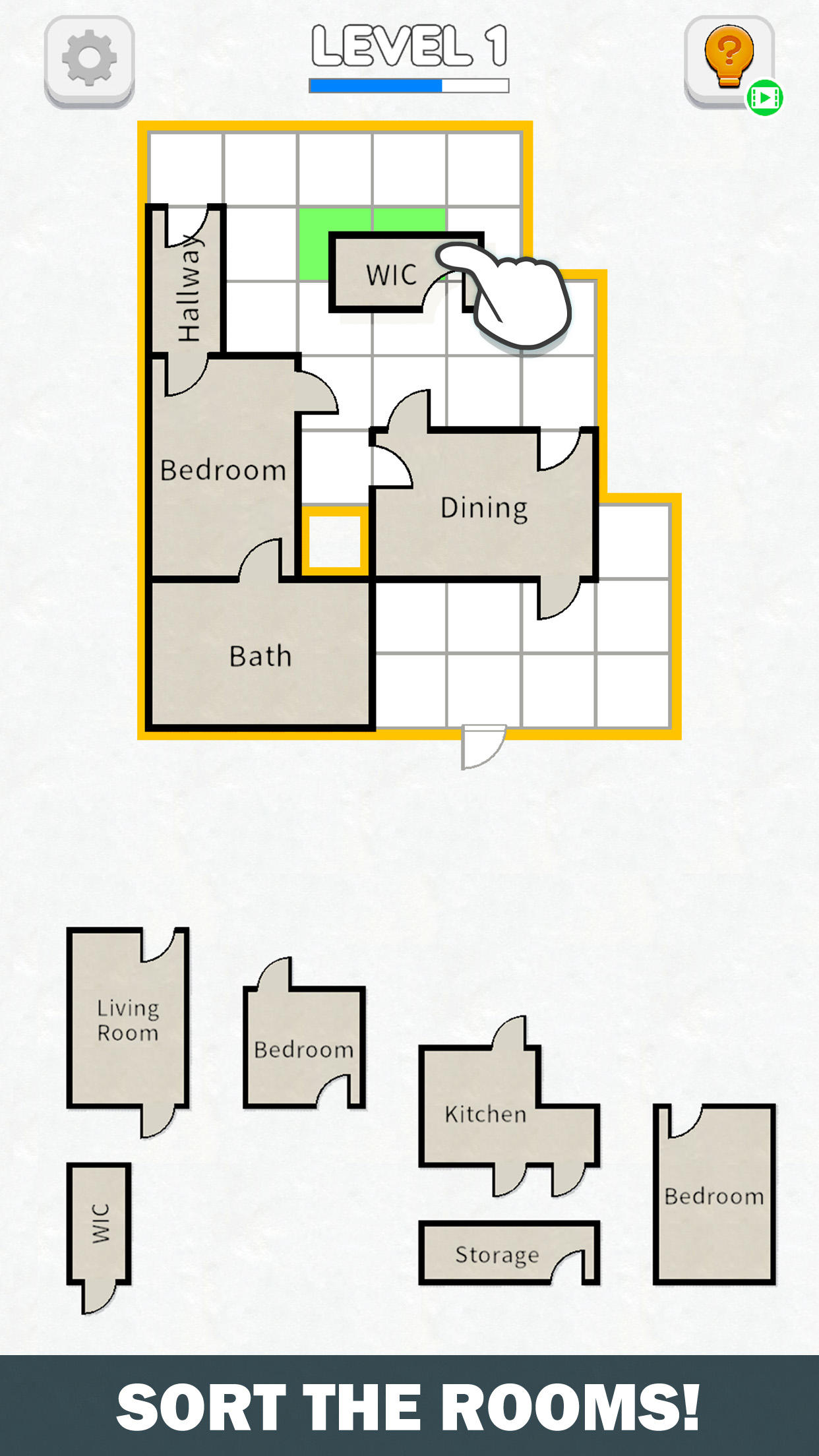 Room Sort - Floor Plan Game Game Screenshot