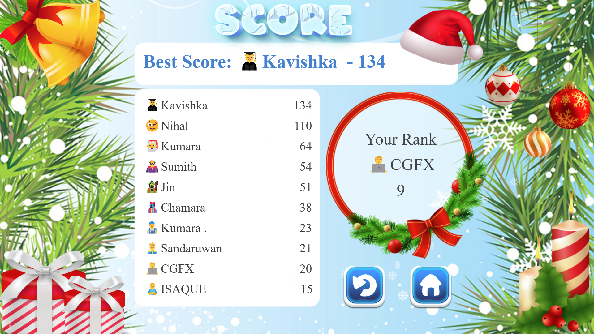 Santa's Gifts Challenge Game Screenshot