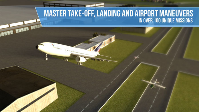 Plane Simulator PRO - landing, parking and take-off maneuvers - real airport SIM screenshot game