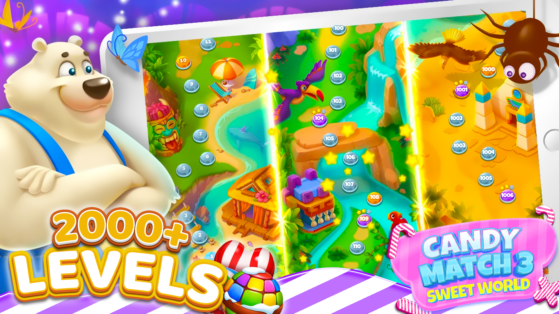 Candy Match 3: Sweet World Game Screenshot