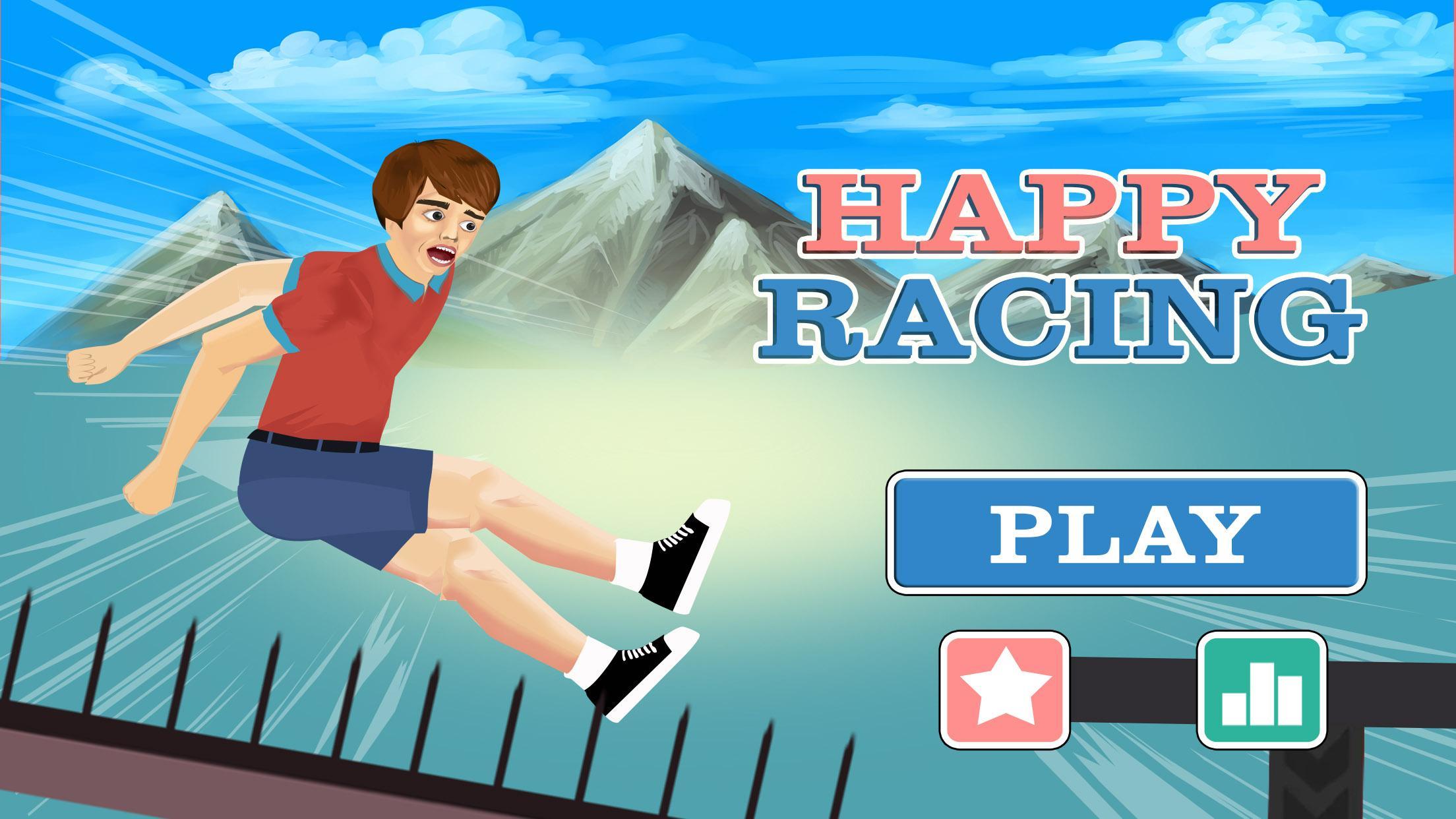 Happy Man on Racing wheels Game Screenshot