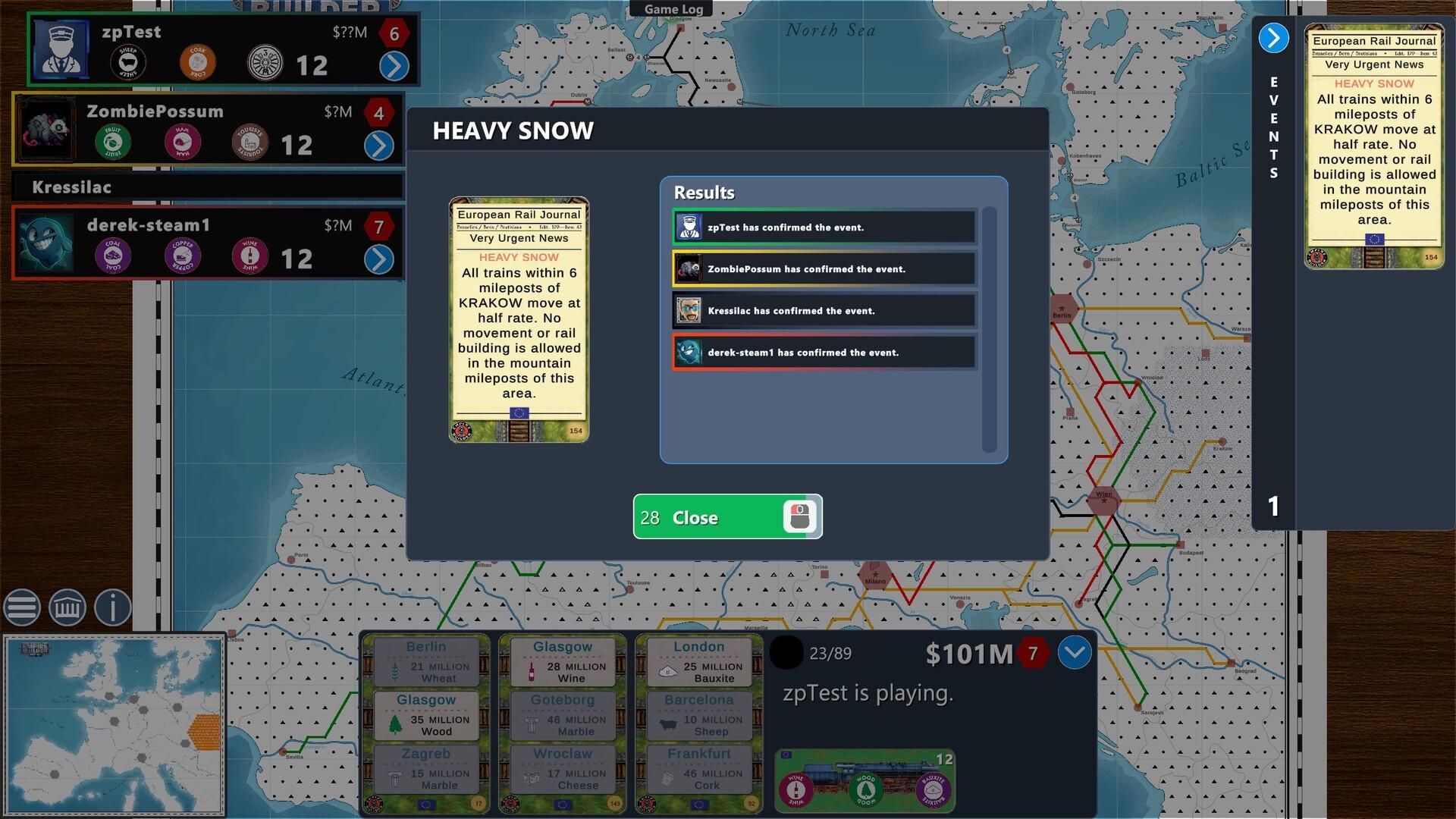 Empire Builder - Europe Game Screenshot