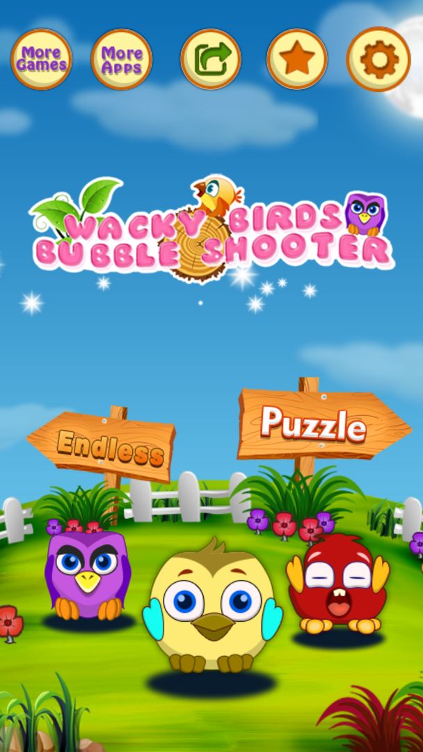 風変わりな鳥のバブルのシューティングゲーム screenshot game