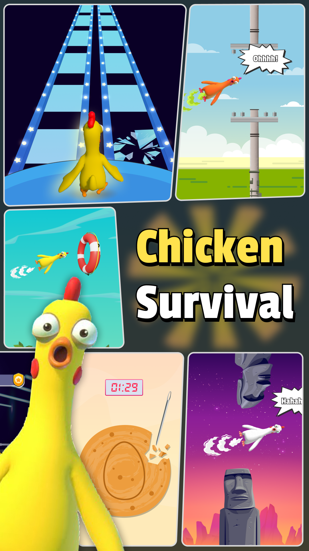 Screaming Chicken Survival 遊戲截圖