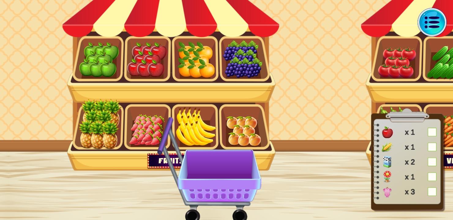 Supermarket Shopping Game Game Screenshot