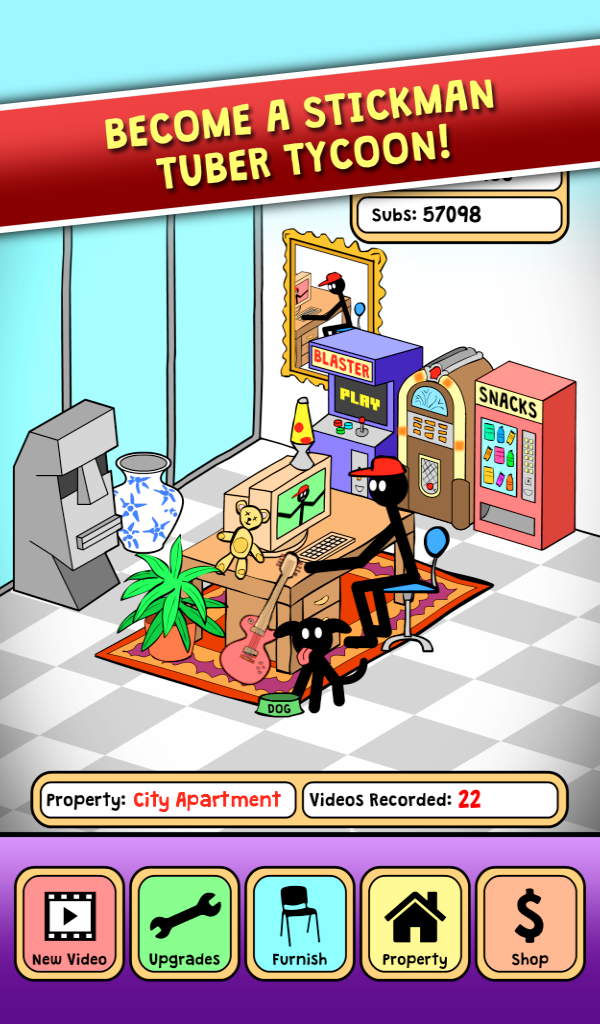 Stickman Tuber Tycoon Game Screenshot