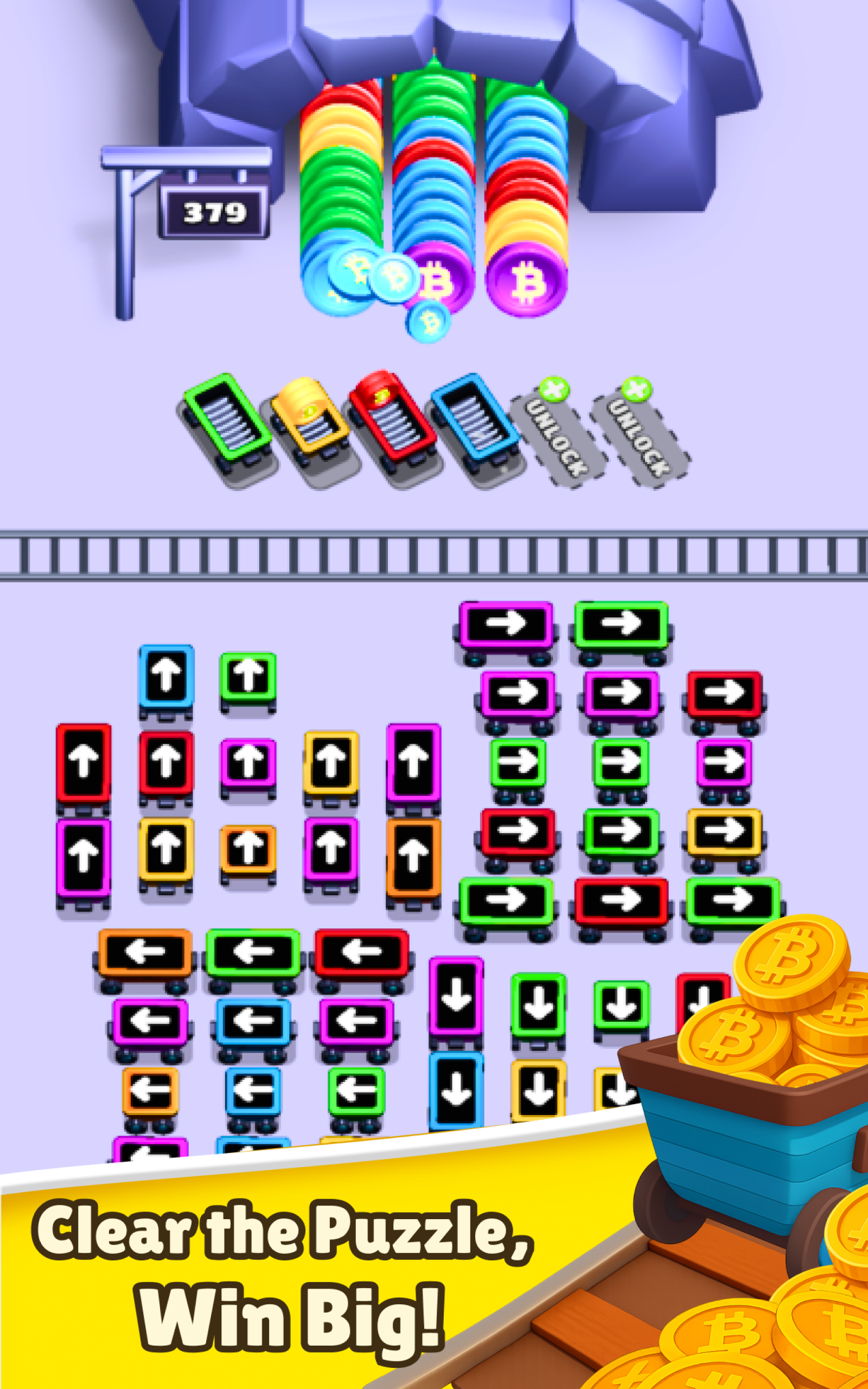 Bitcoin Sort Frenzy Game Screenshot