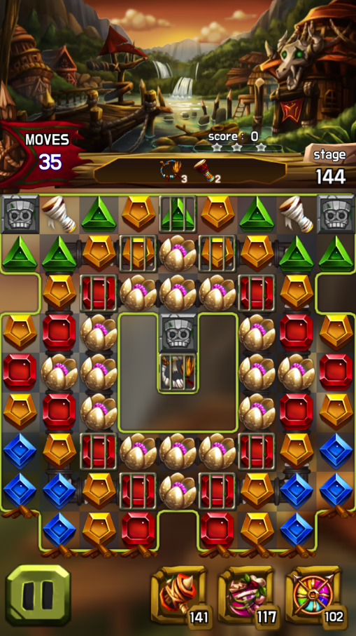Screenshot of Jewel Amazon : Match 3 Puzzle