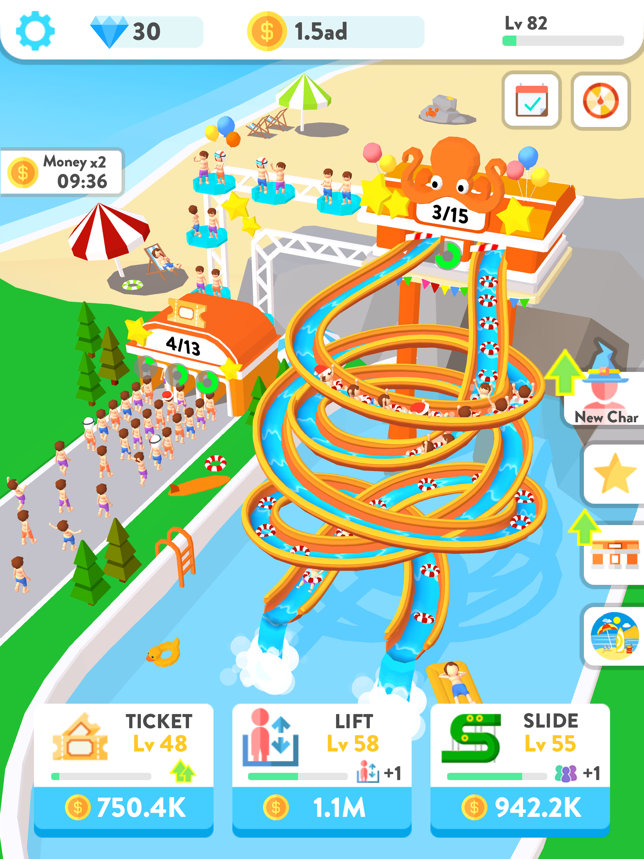 Idle Water Slide Game Screenshot