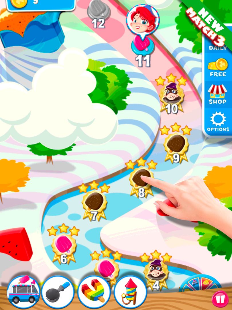 사탕 아이스크림 잼 경기 3 게임 스크린 샷