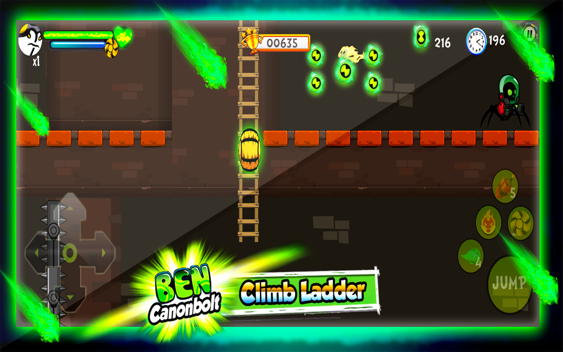 👽 Alien Ben Canonbolt Transform Game Screenshot