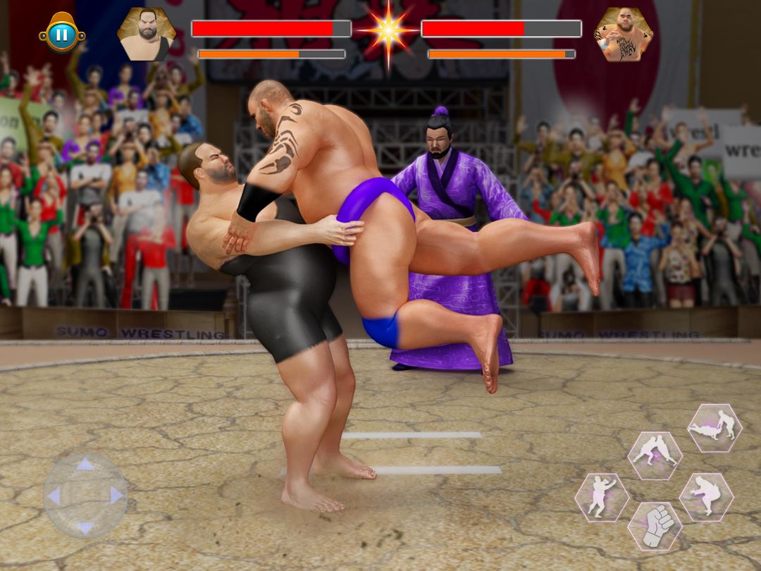 Sumo Stars Wrestling 2018: World Sumotori Fighting 게임 스크린 샷