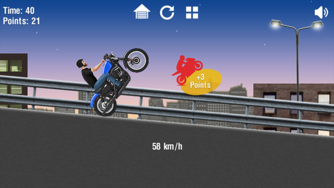 Moto Wheelie 2 Plus Game Screenshot