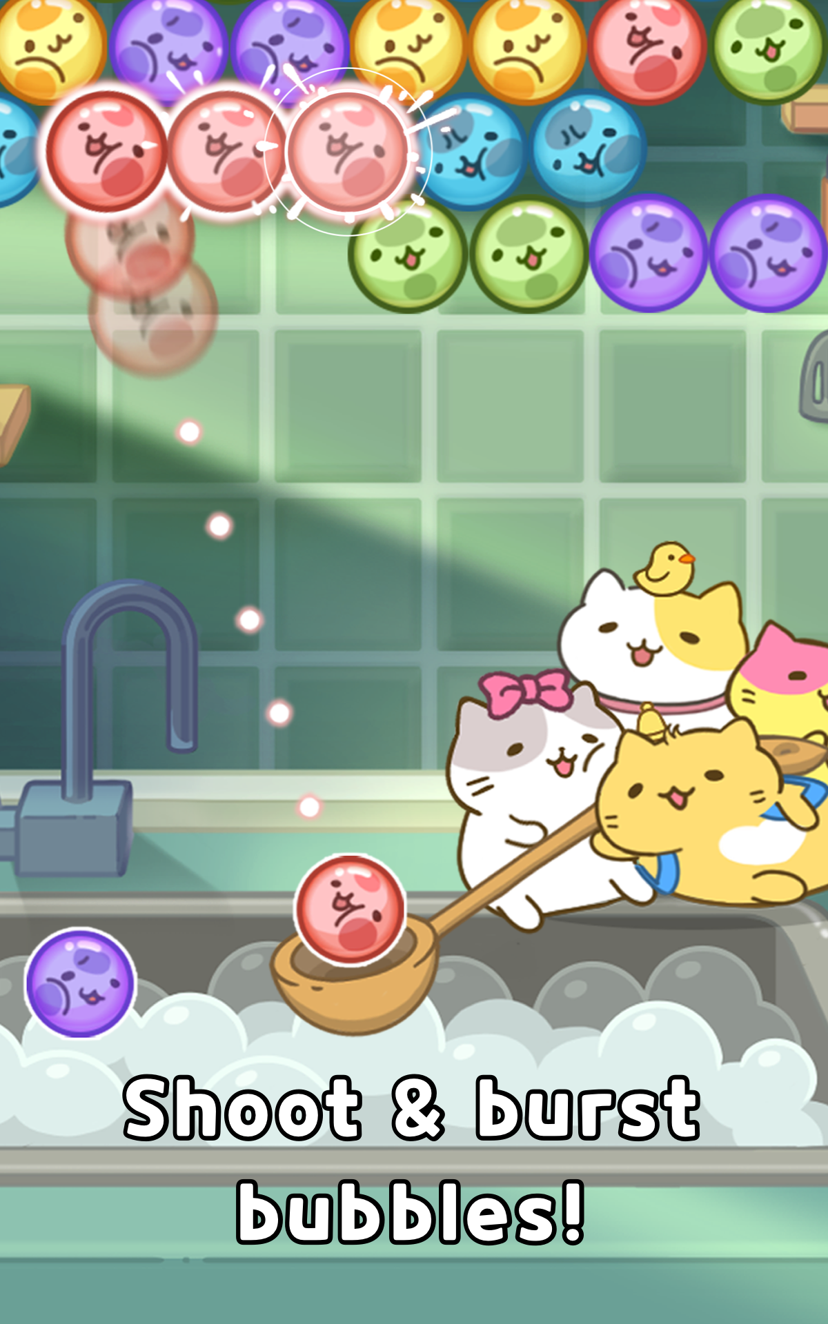 MitchiriNeko Bubble: Shooter Game Screenshot