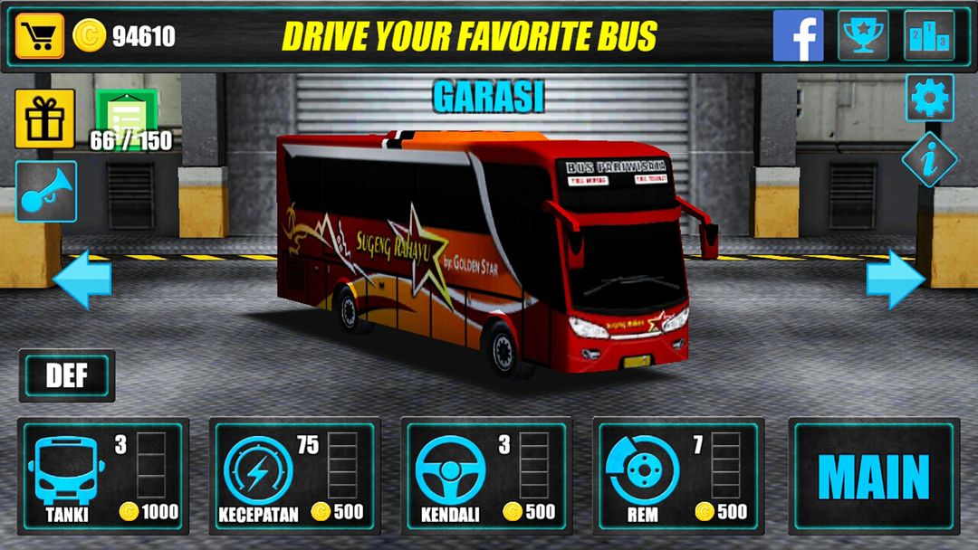 Telolet Bus Driving 3D screenshot game