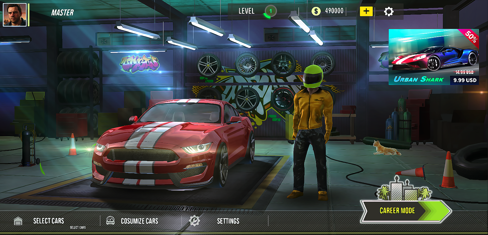 Night Street Master Racing Game Screenshot