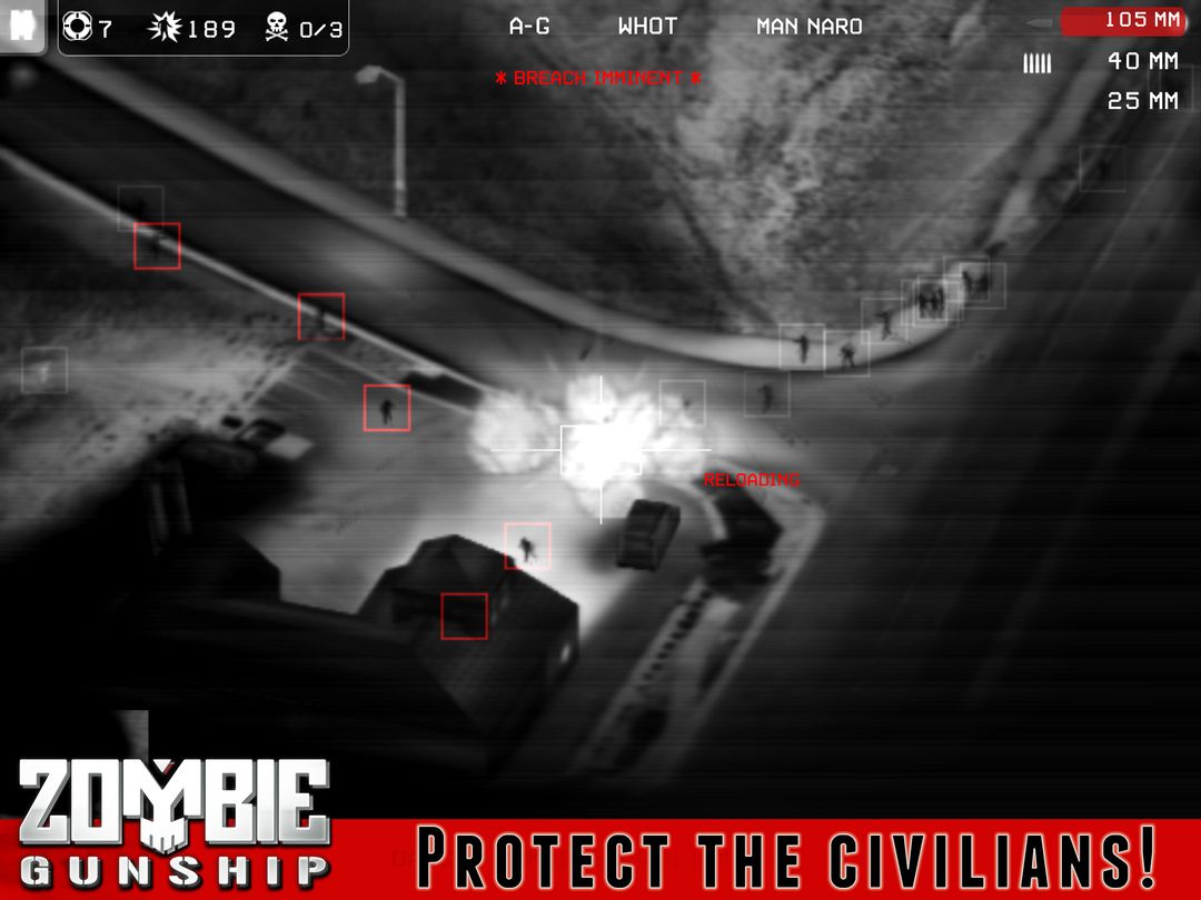 Screenshot of Zombie Gunship Free