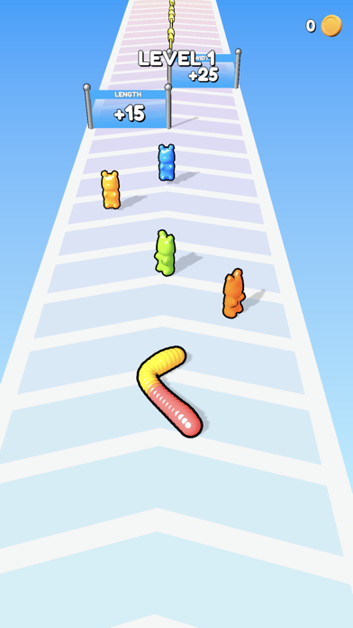 Gummy Worm Go! Game Screenshot