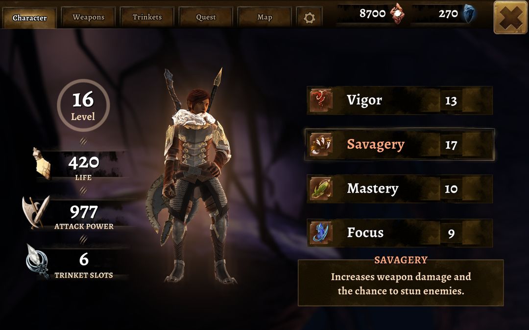 Screenshot of Grimvalor