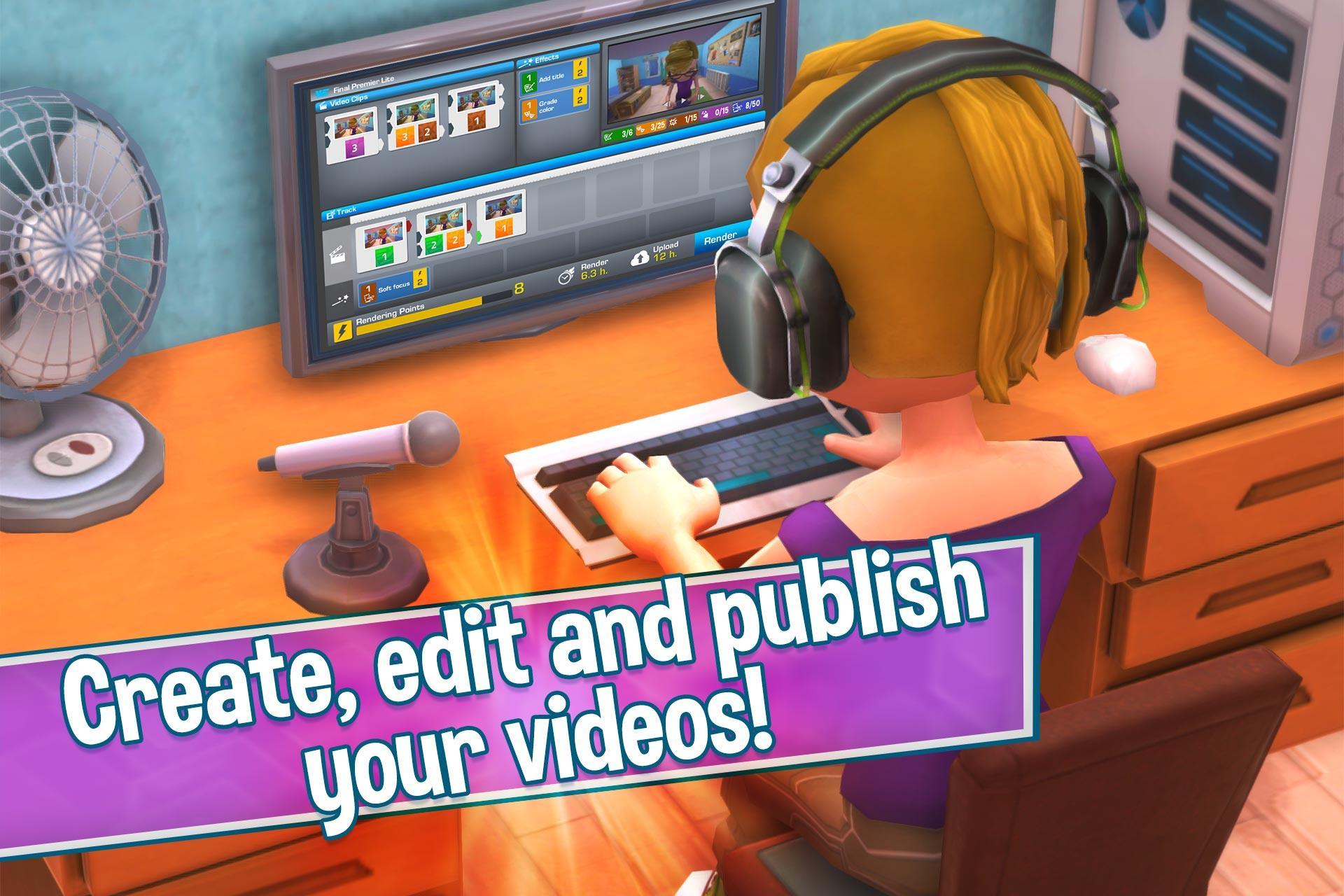 Youtubers Life: Gaming Channel Game Screenshot