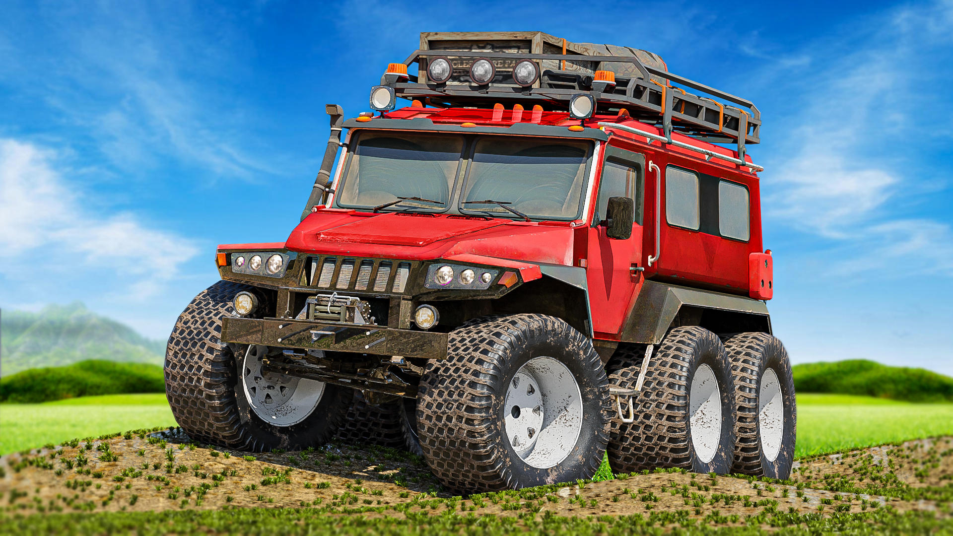 Screenshot of Mega Jeep Rally: Offroad Games