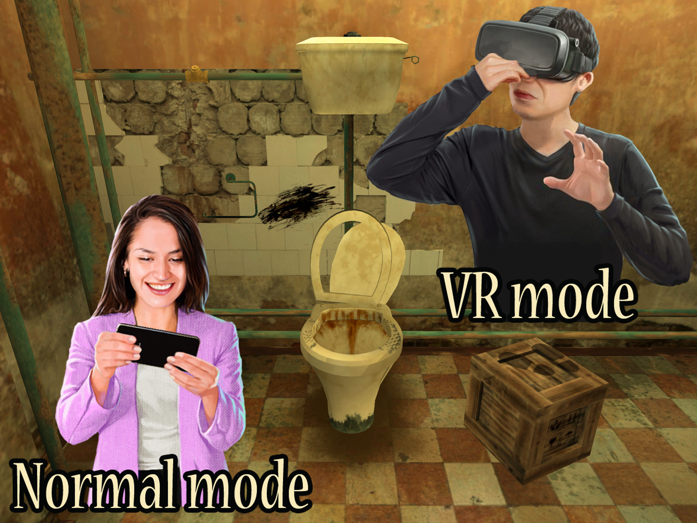 Screenshot 1 of Escape del inodoro VR y modo normal 1.0
